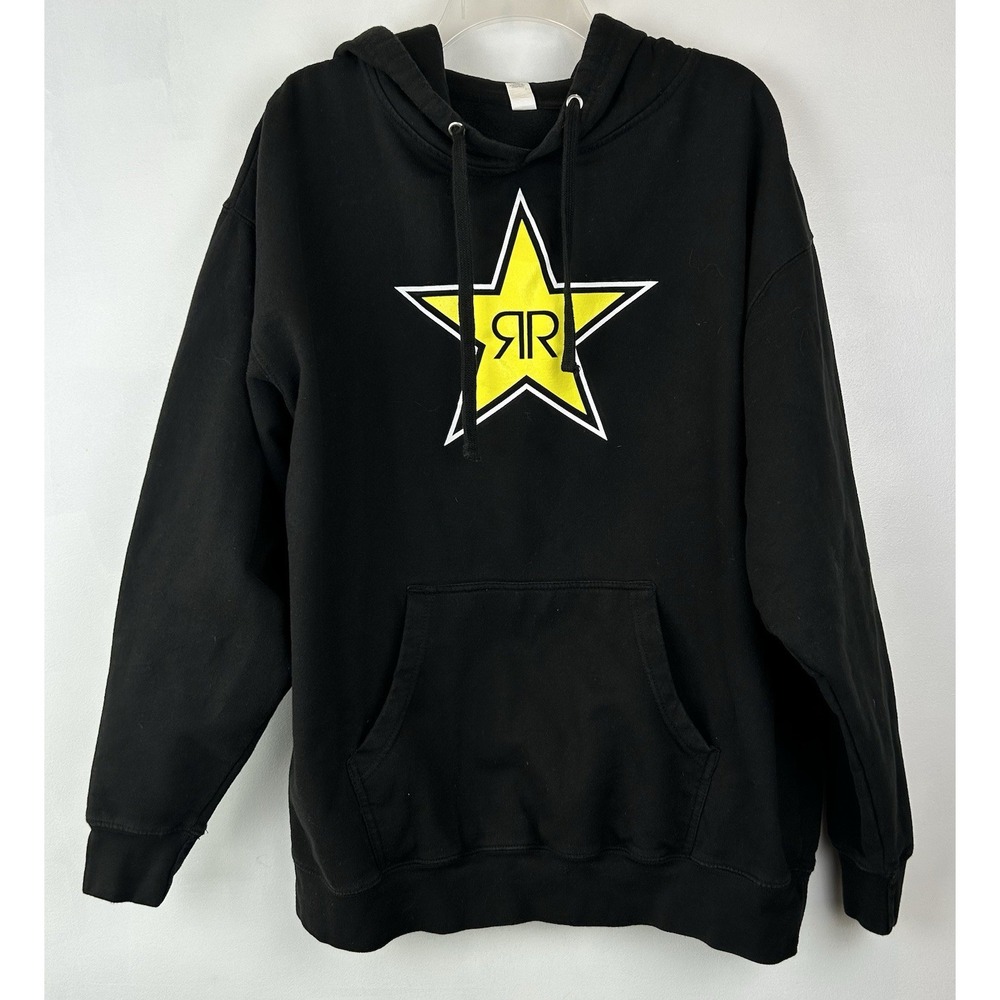 Rockstar Hoodie Mens XL Pullover Sweater Energy Drink Y2K Grunge Skate Skater